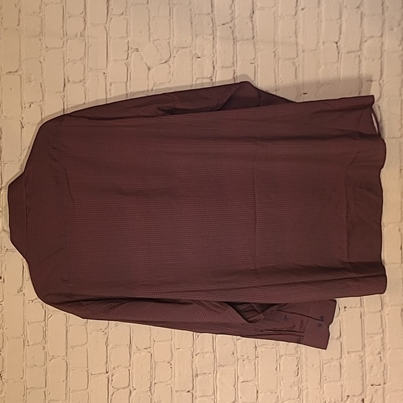 NEW Navy Red Long Sleeve Gingham Henri Christian Button Front Shirt 2XL - Picture 5 of 5